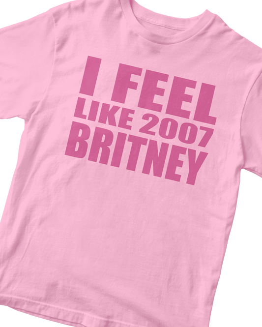 2007 BRITNEY BABY PINK BABY TEE