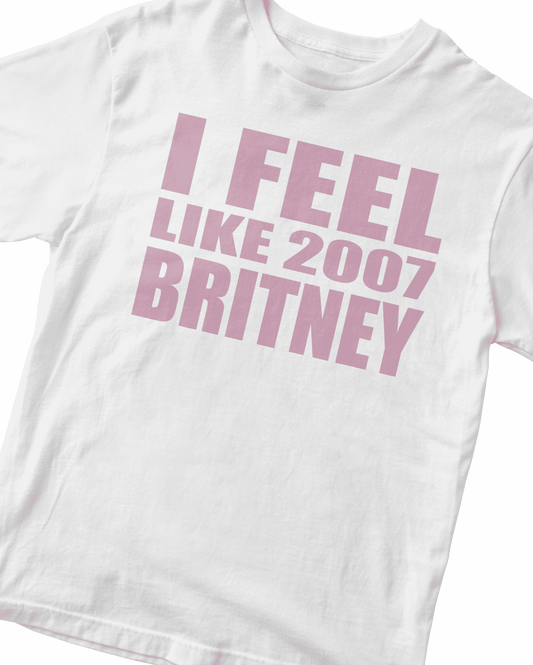 2007 BRITNEY WHITE BABY TEE