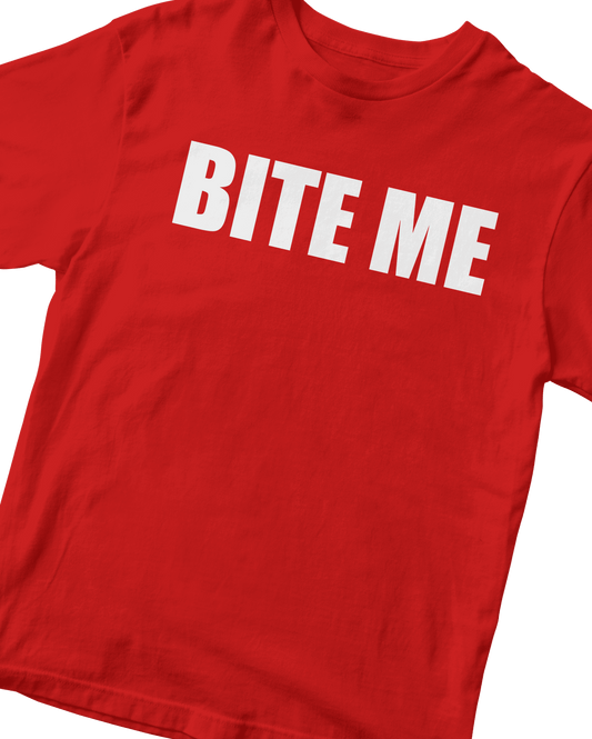 BITE ME RED BABY TEE