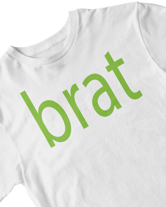 BRAT WHITE BABY TEE