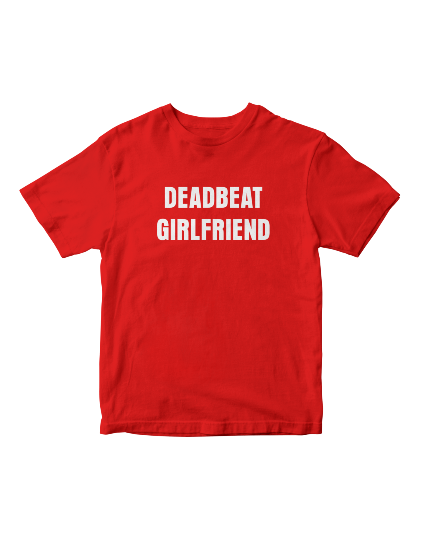 DEADBEAT GIRLFRIEND RED BABY TEE