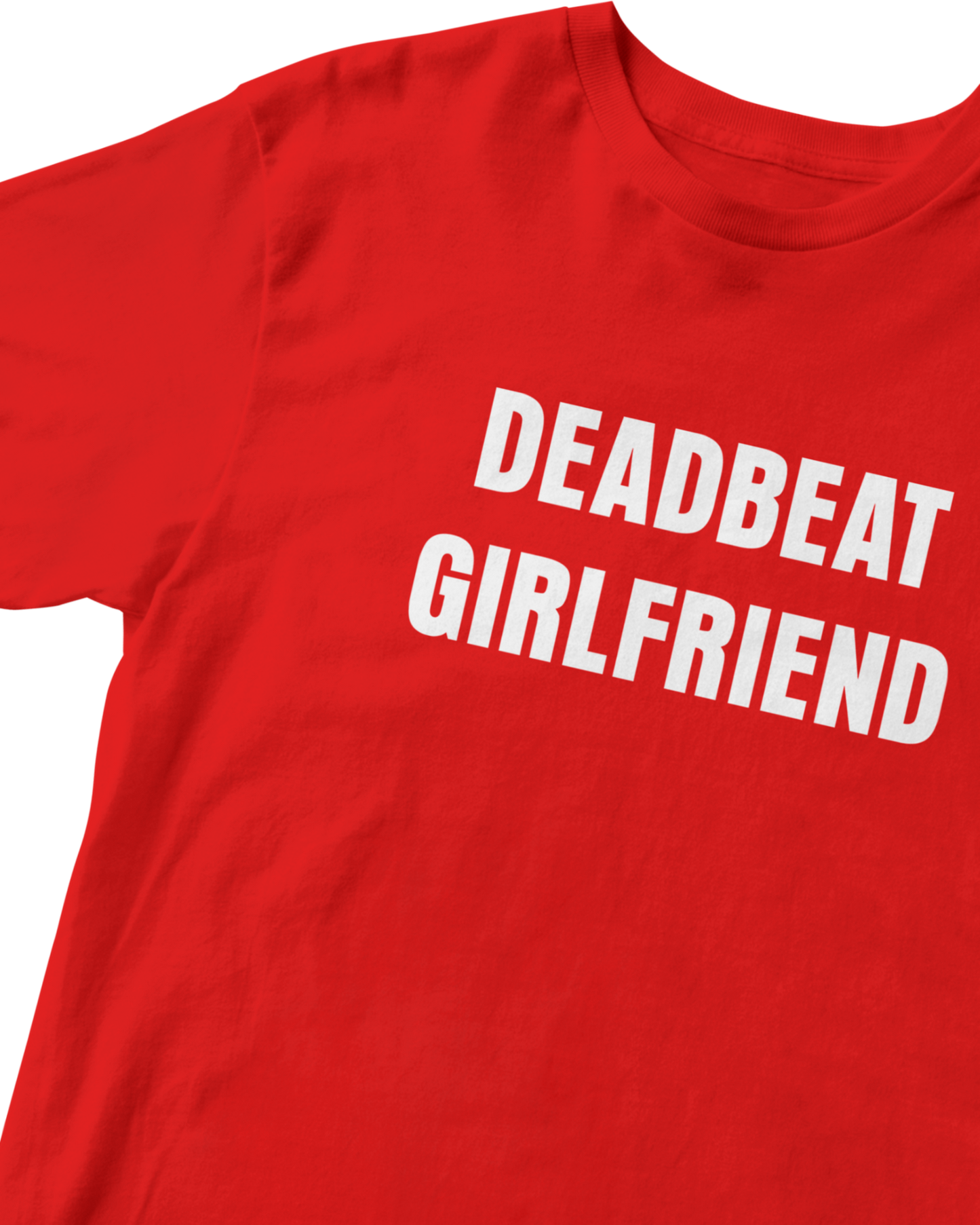 DEADBEAT GIRLFRIEND RED BABY TEE