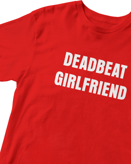 DEADBEAT GIRLFRIEND RED BABY TEE
