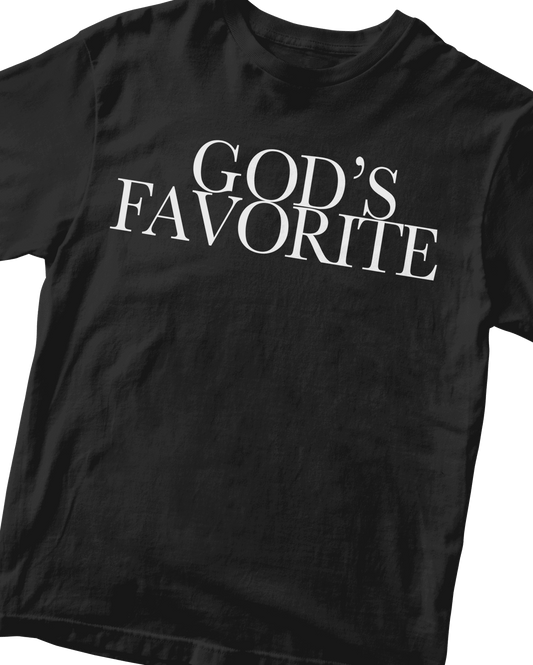 GOD'S FAVOURITE BLACK BABY TEE
