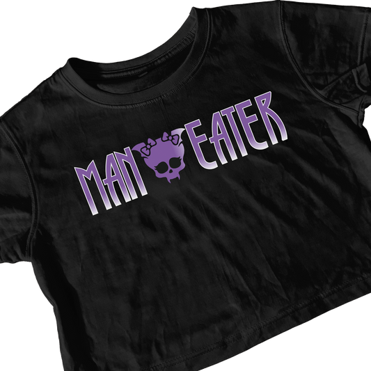 MANEATER BLACK CROP TEE