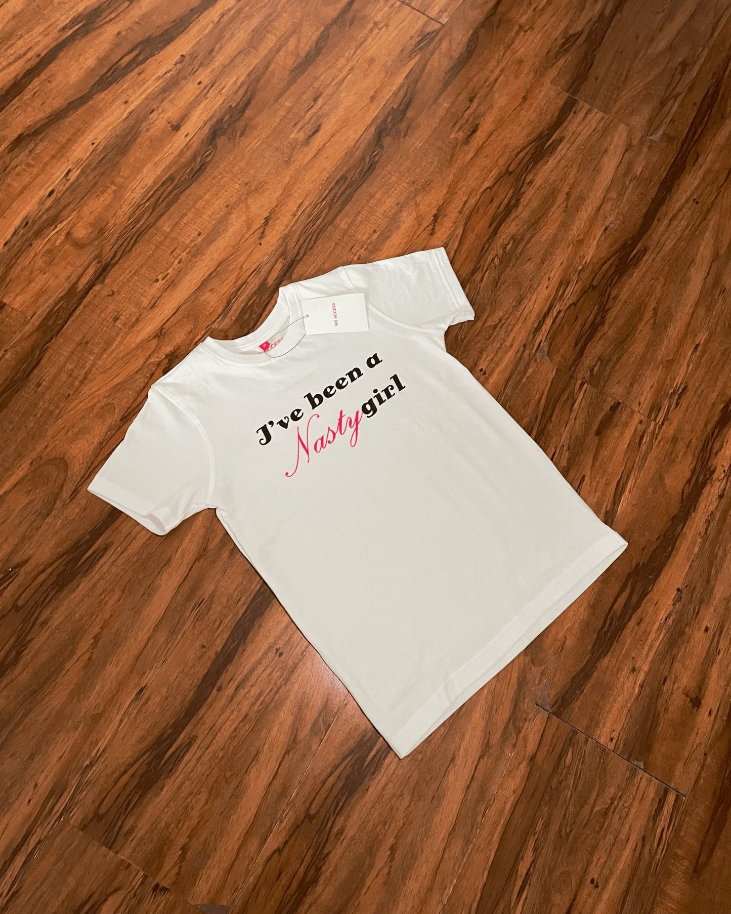 NASTY GIRL WHITE BABY TEE
