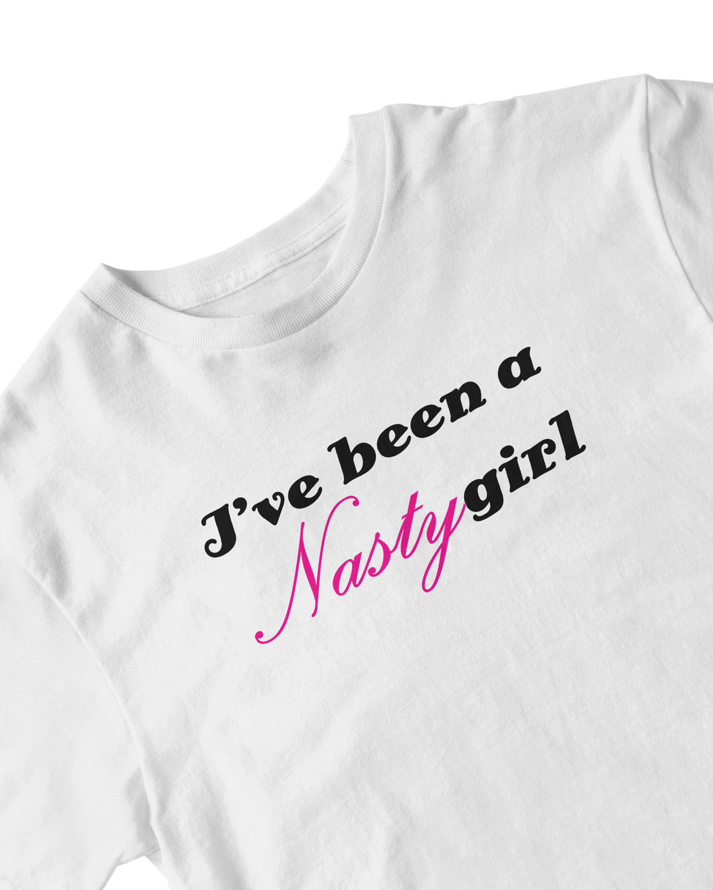 NASTY GIRL WHITE BABY TEE