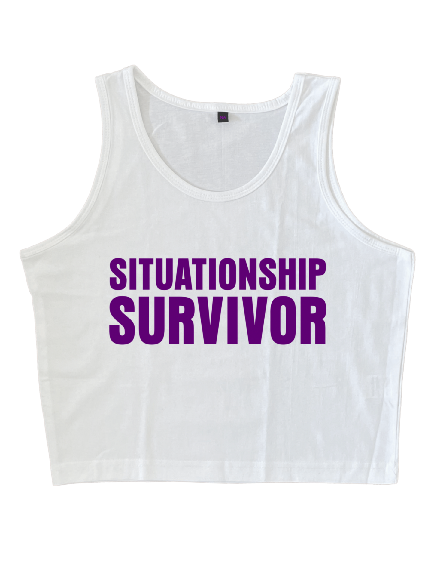 SITUATIONSHIP SURVIVOR WHITE TINY TANK