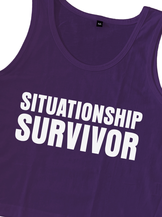 SITUATIONSHIP SURVIVOR PURPLE TINY TANK