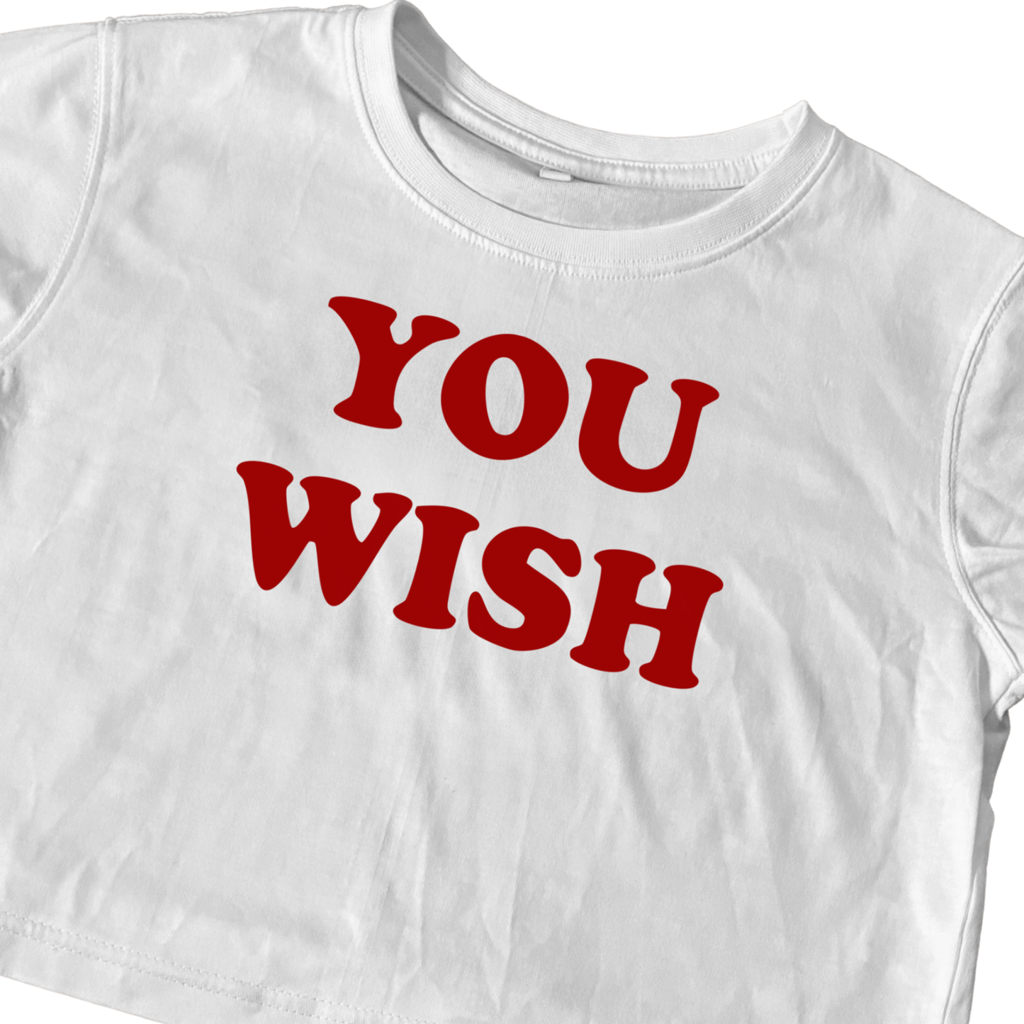 YOU WISH WHITE CROP TEE