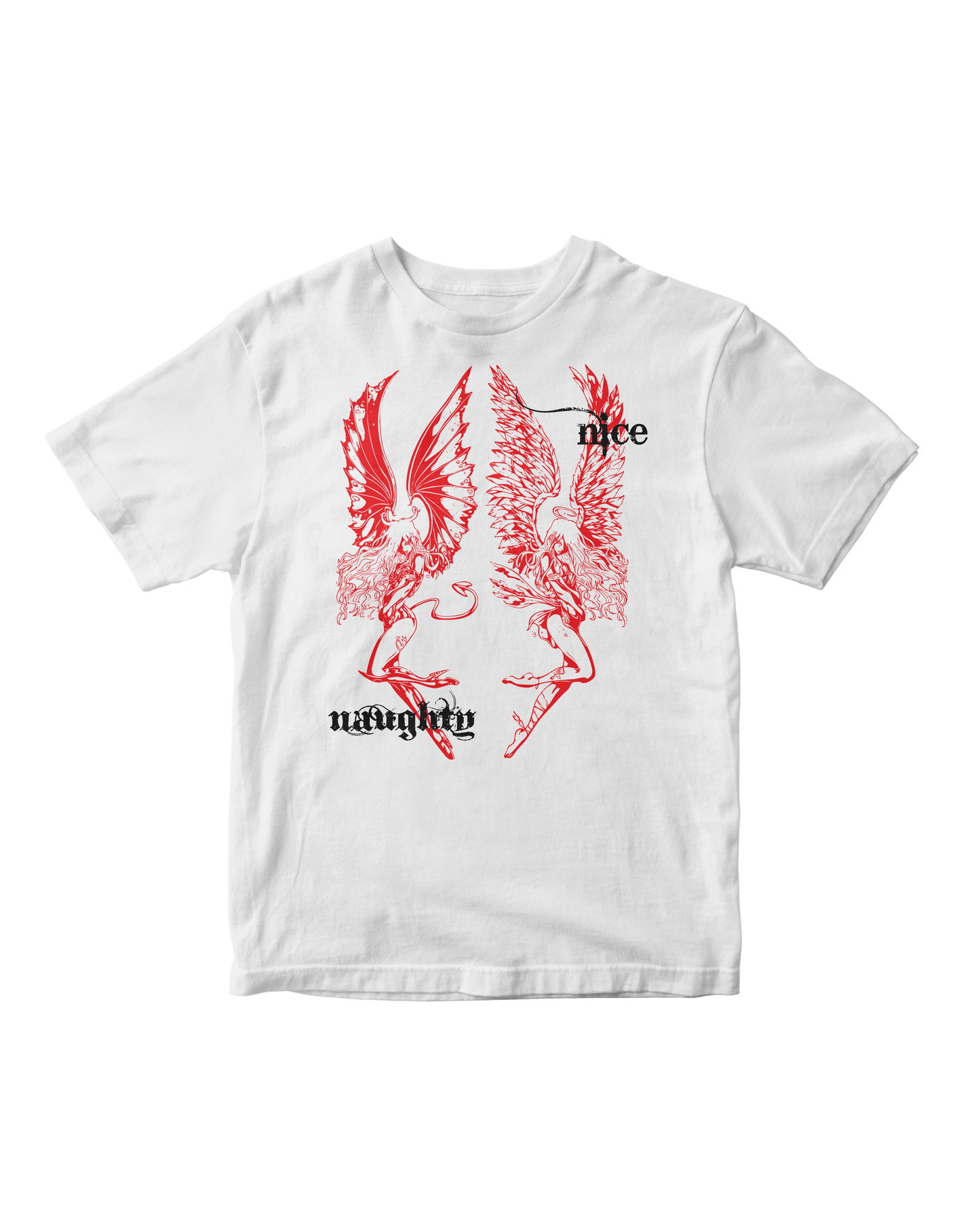 NAUGHTY OR NICE WHITE BABY TEE