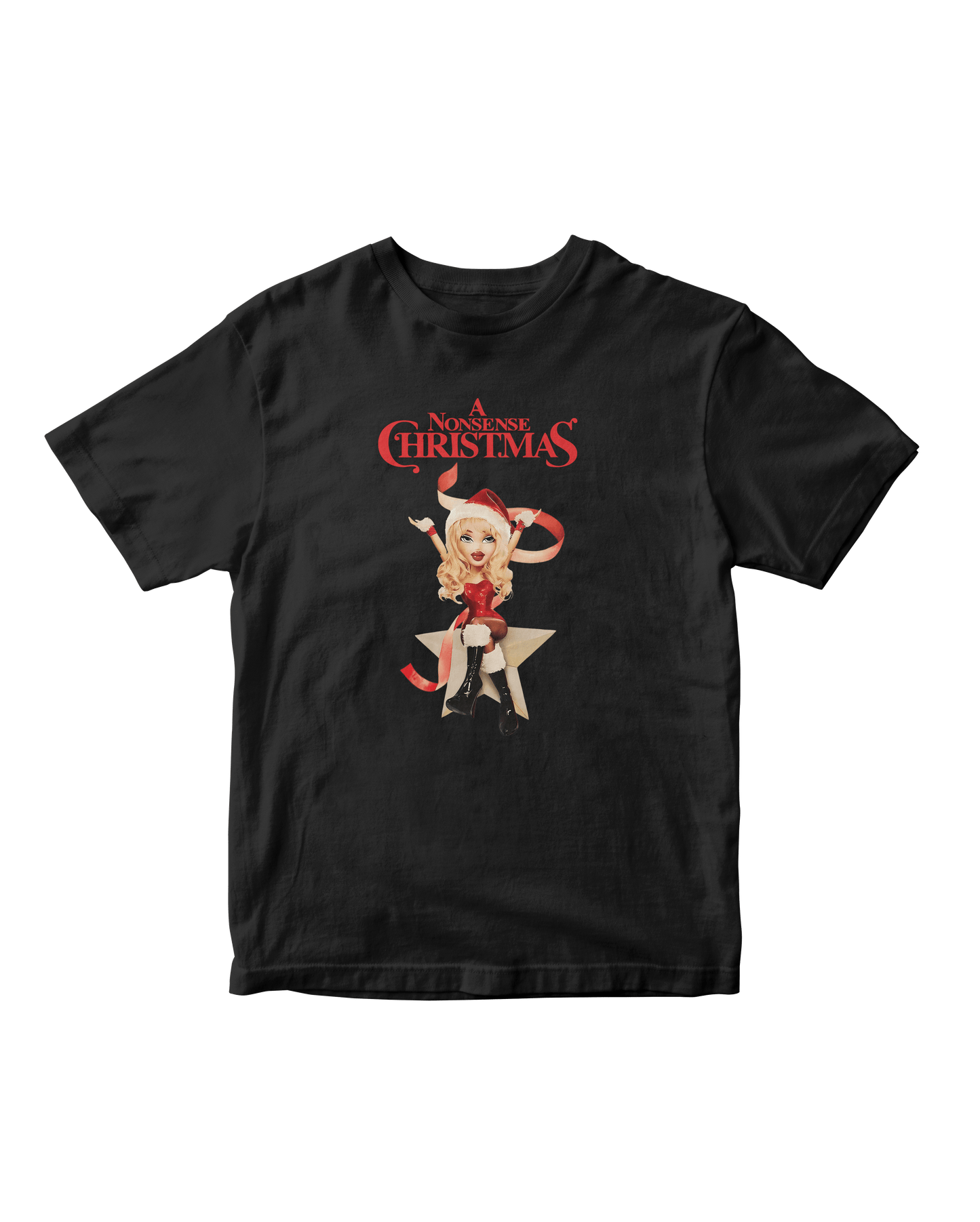 NONSENSE XMAS BLACK BABY TEE