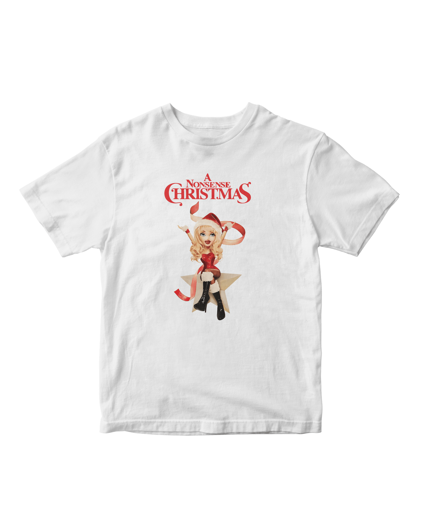 NONSENSE XMAS WHITE BABY TEE