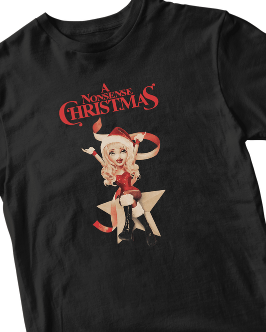 NONSENSE XMAS BLACK BABY TEE