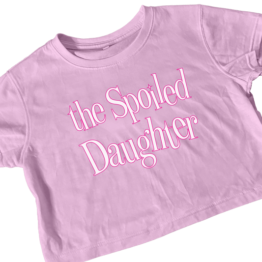 SPOILED DAUGHTER PINK CROP TEE