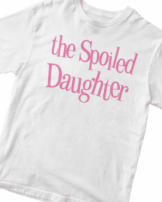 SPOILED DAUGHTER WHITE BABY TEE