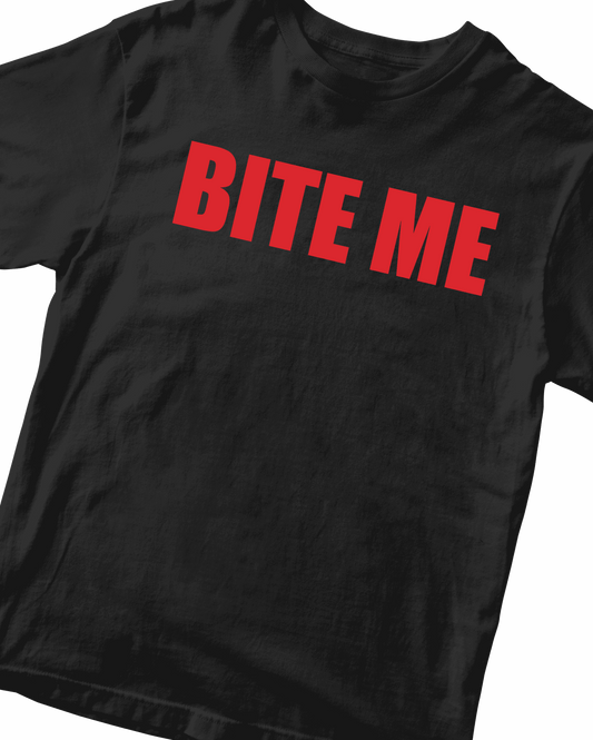 BITE ME BLACK BABY TEE
