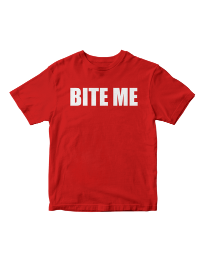 BITE ME RED BABY TEE