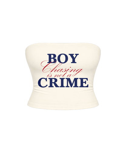 BOY CHASING OFF WHITE TUBE TOP