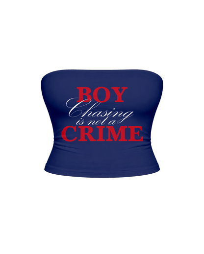BOY CHASING BLUE TUBE TOP