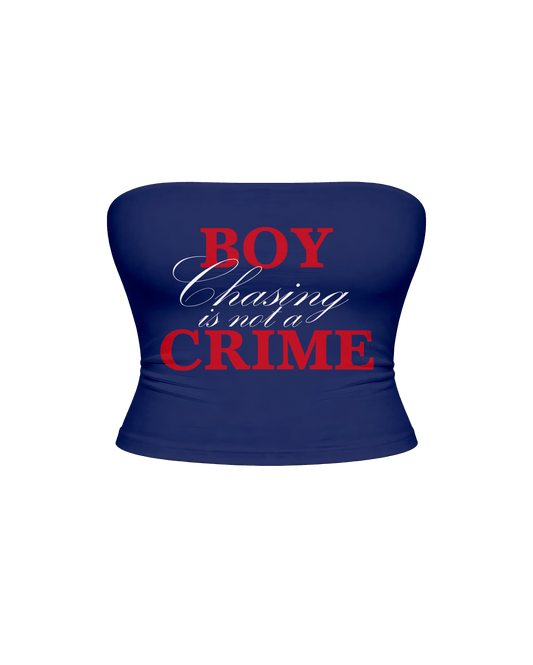 BOY CHASING BLUE TUBE TOP