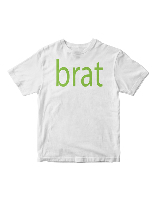 BRAT WHITE BABY TEE