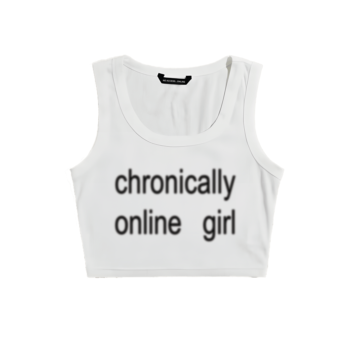 CHRONICALLY ONLINE GIRL WHITE TINY TANK