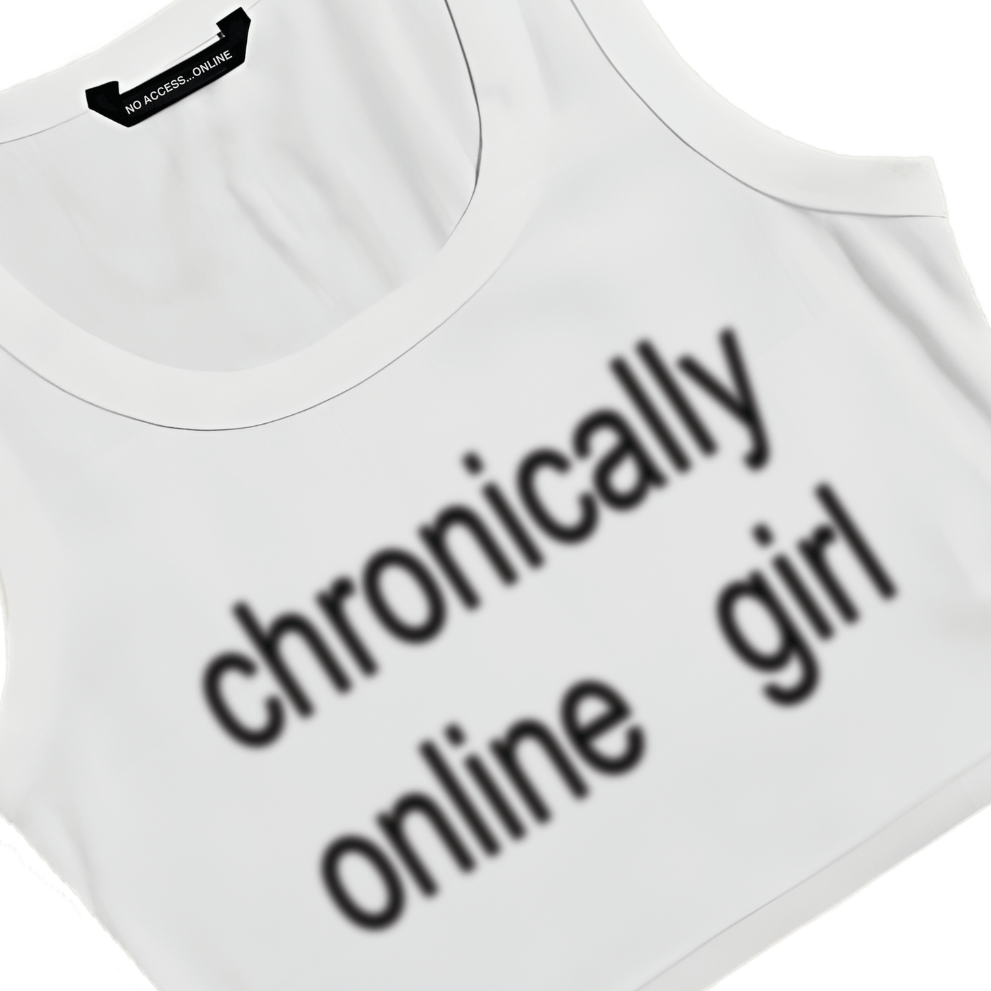 CHRONICALLY ONLINE GIRL WHITE TINY TANK