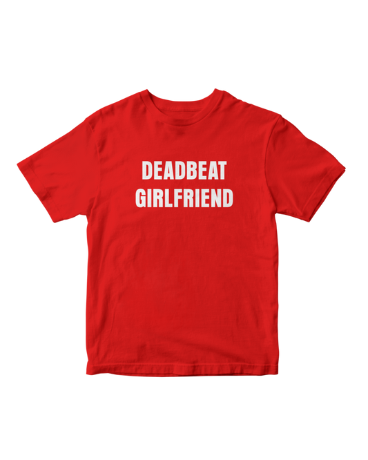 DEADBEAT GIRLFRIEND RED BABY TEE