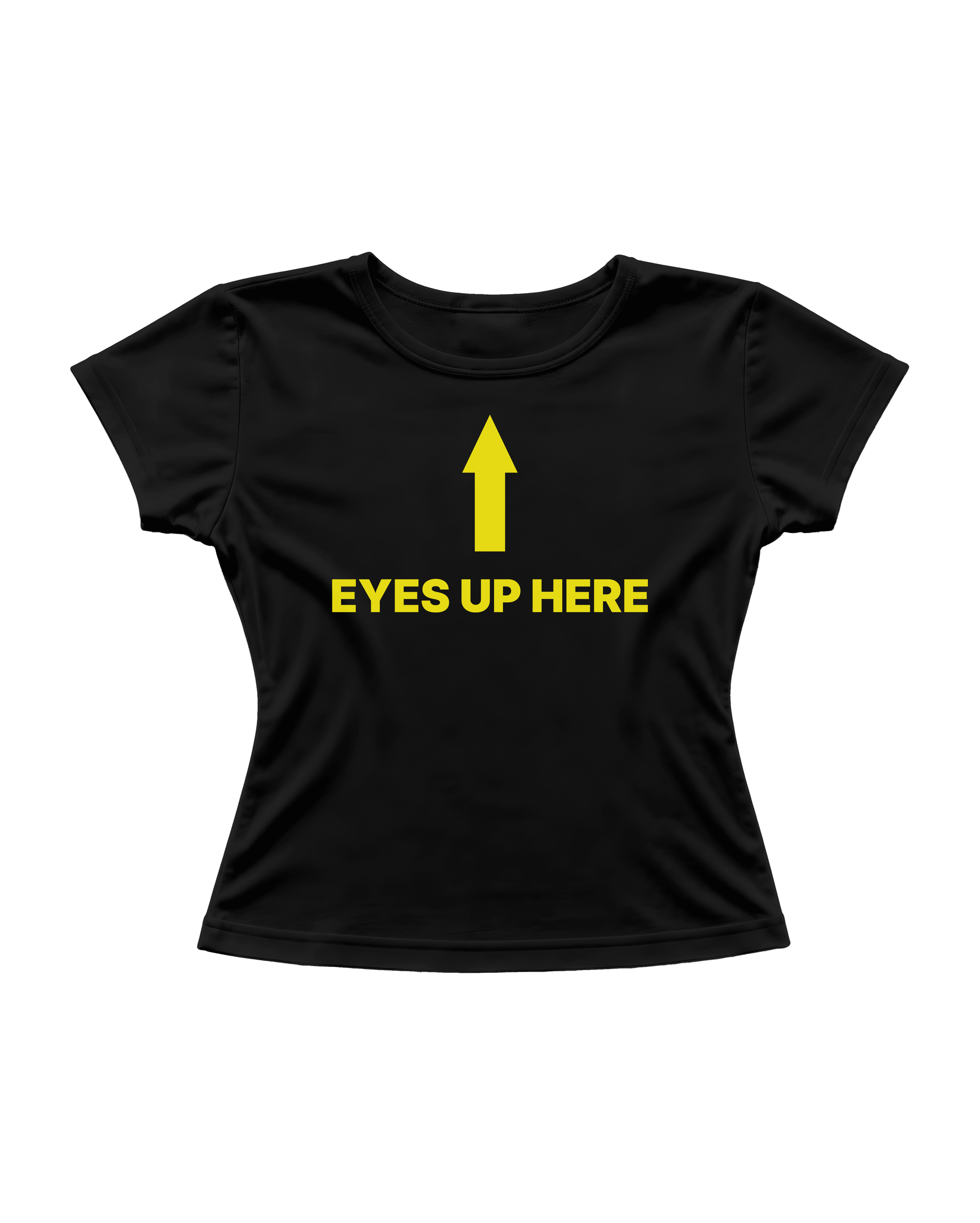 EYES UP HERE CROP TEE