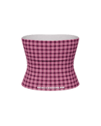 SIGNATURE PLAID TUBE TOP