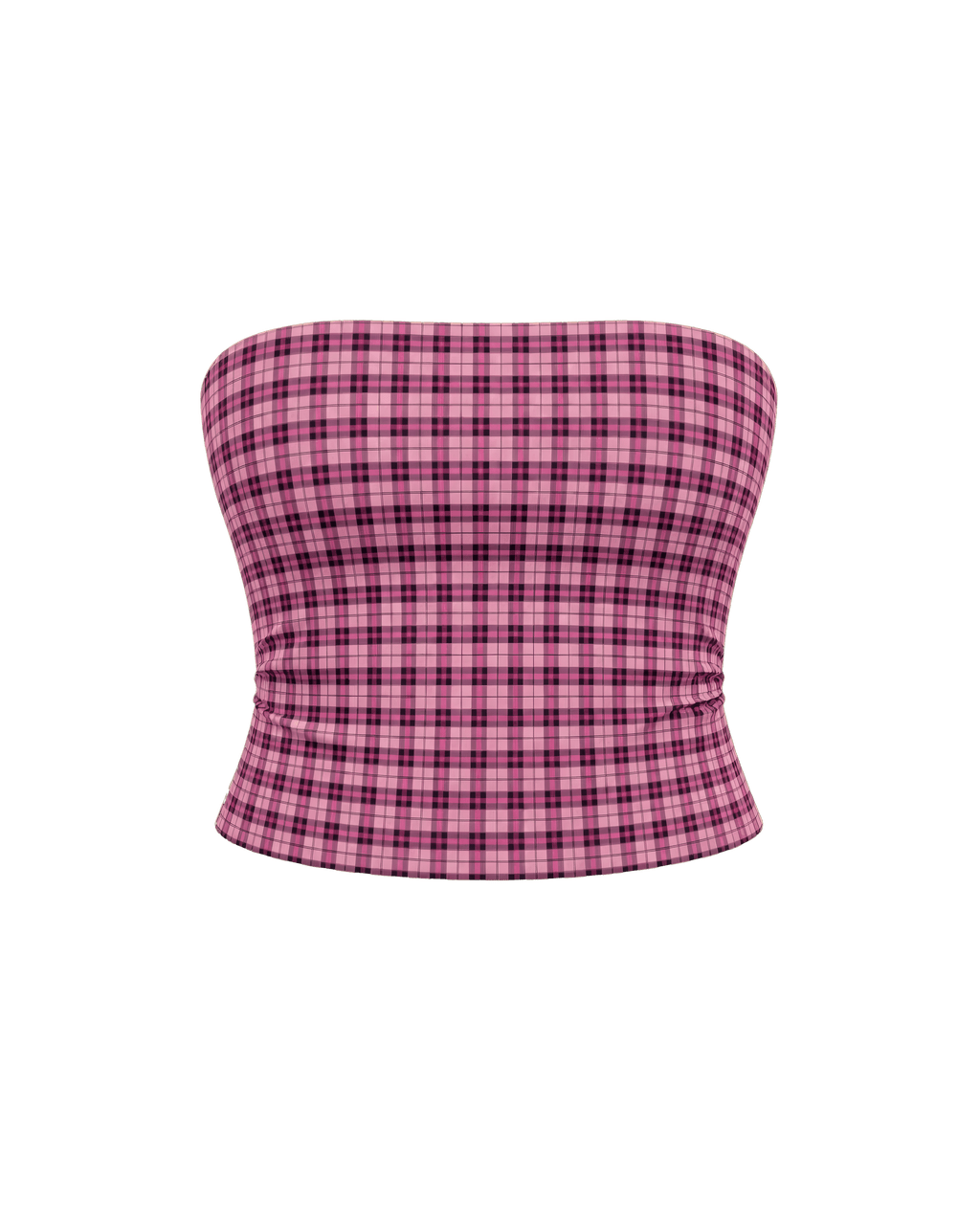 SIGNATURE PLAID TUBE TOP