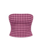 SIGNATURE PLAID TUBE TOP