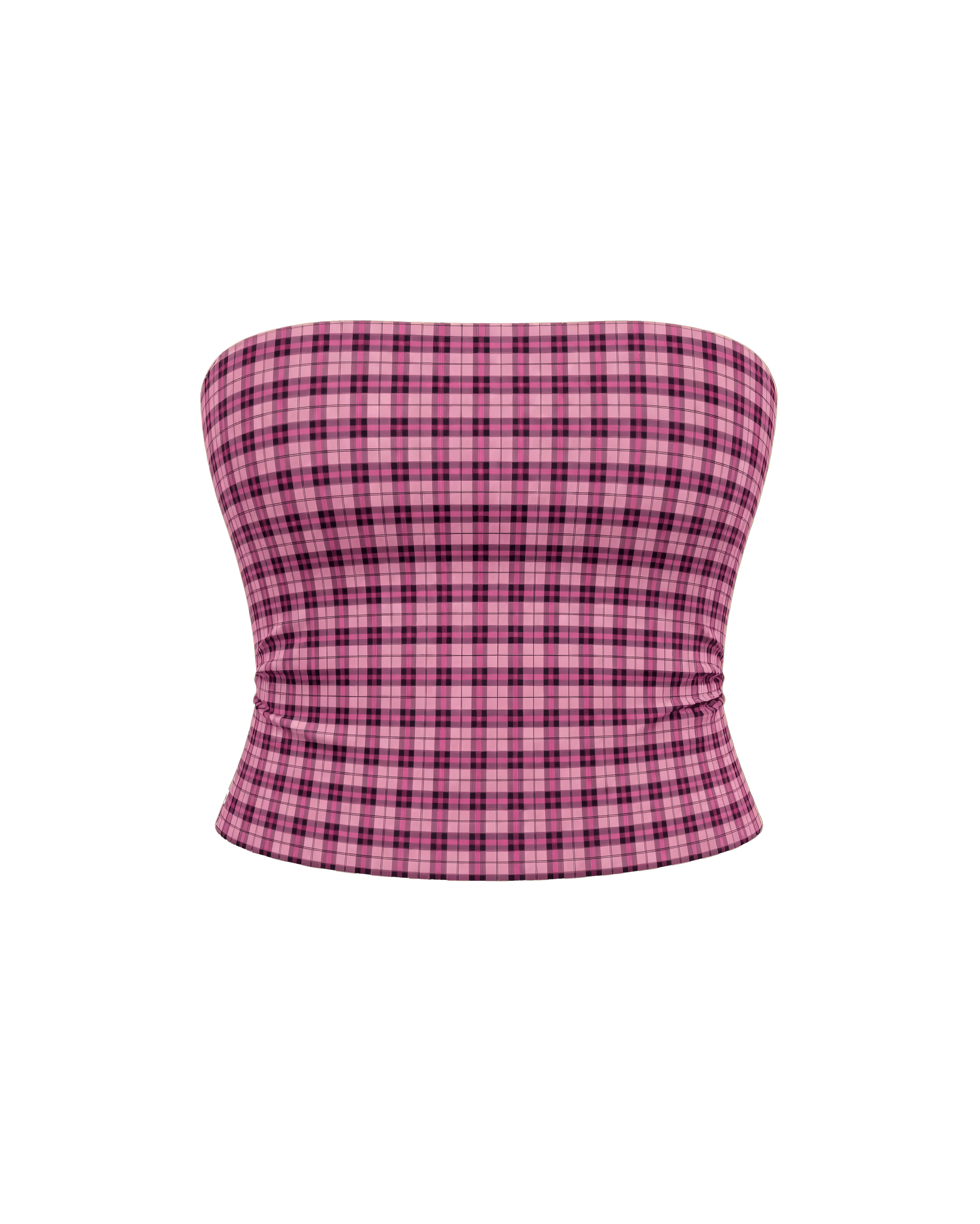 SIGNATURE PLAID TUBE TOP