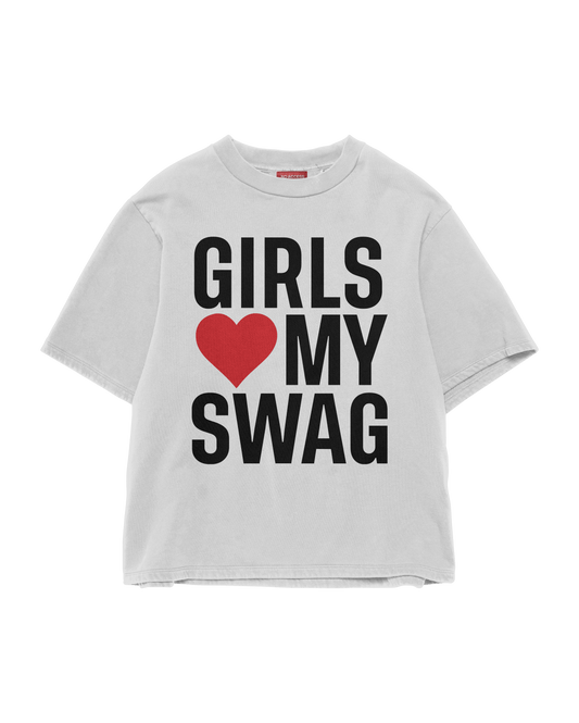 GIRLS LUV MY SWAG WHITE T-SHIRT