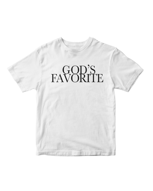 GOD'S FAVORITE WHITE BABY TEE