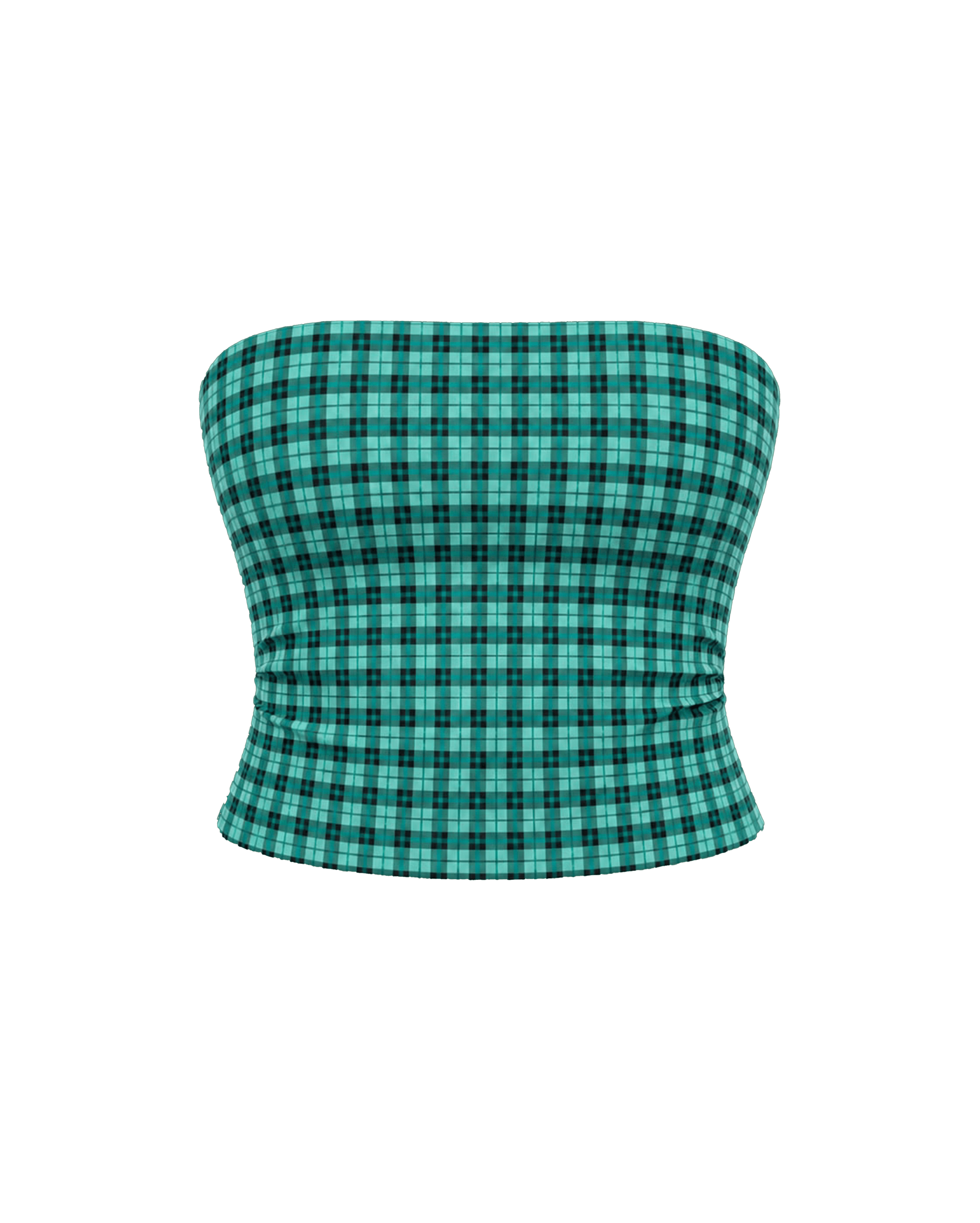 SIGNATURE PLAID TUBE TOP
