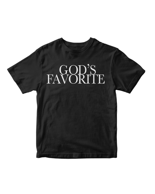 GOD'S FAVOURITE BLACK BABY TEE