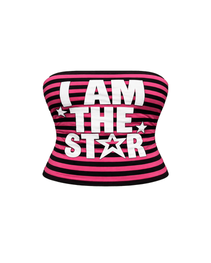 I’M THE STAR PINK-BLACK TUBE TOP