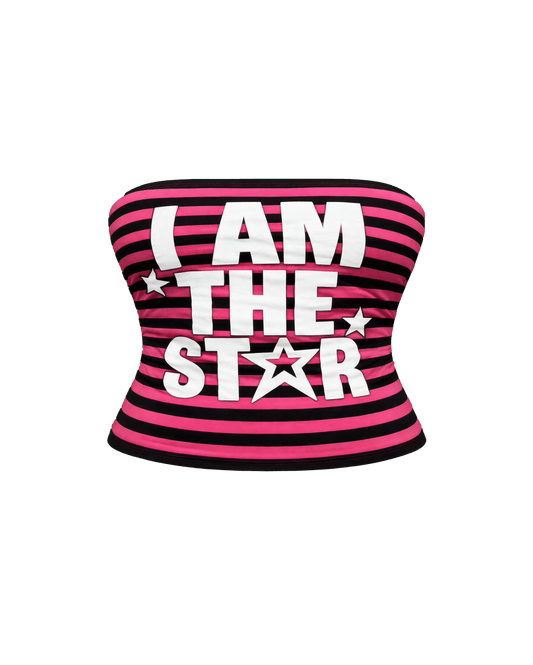 I’M THE STAR PINK-BLACK TUBE TOP