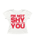 NOT SHY CROP TEE