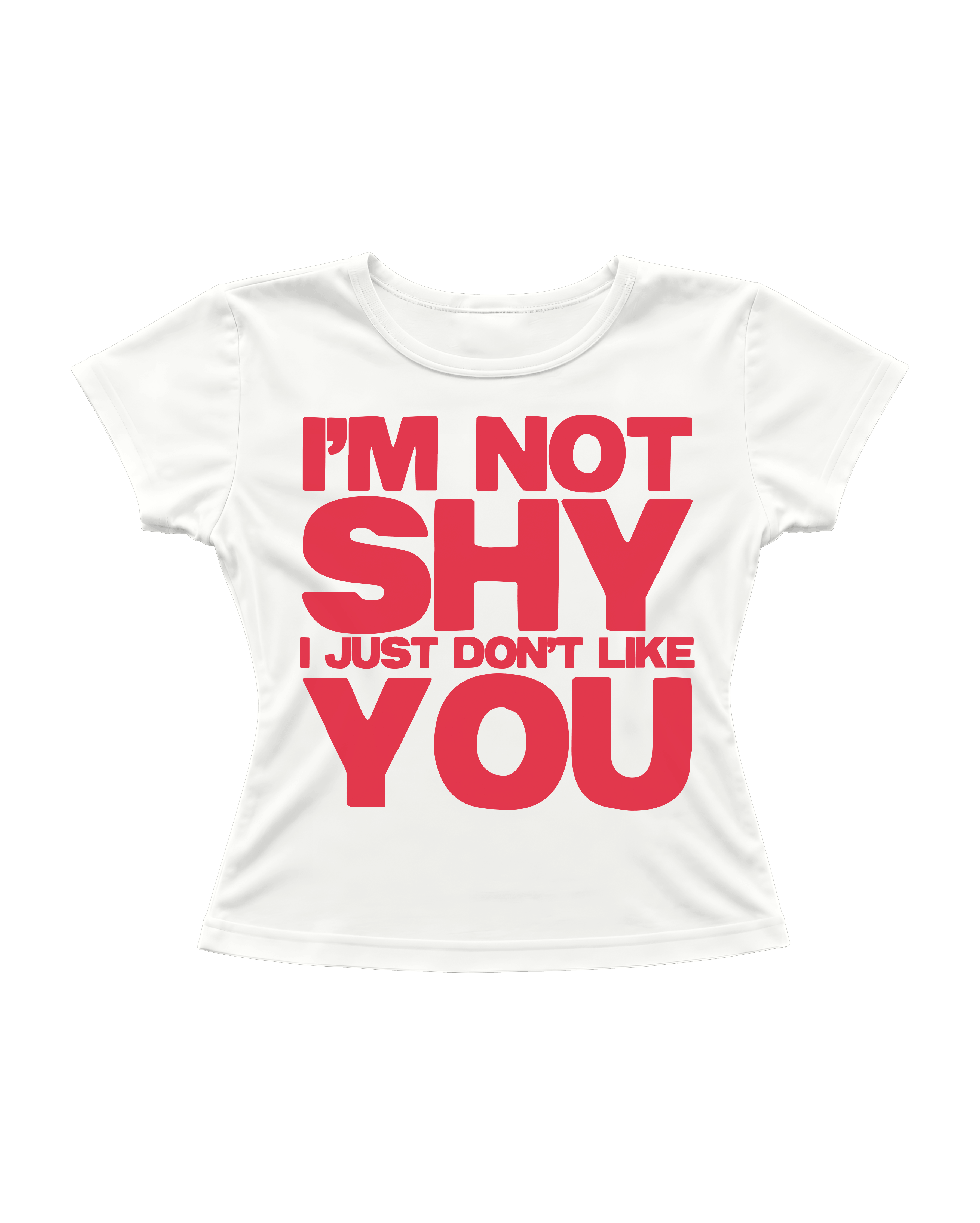 NOT SHY CROP TEE