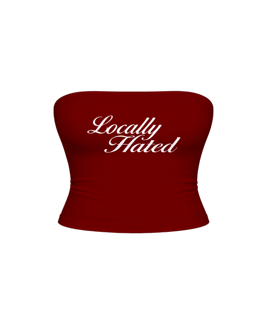 LOCALLY HATED CHERRY RED TUBE TOP