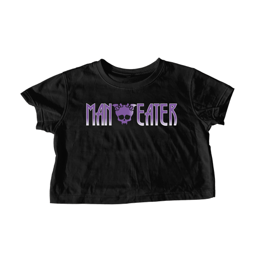 MANEATER BLACK CROP TEE