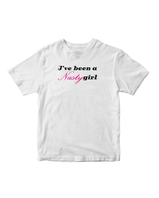 NASTY GIRL WHITE BABY TEE