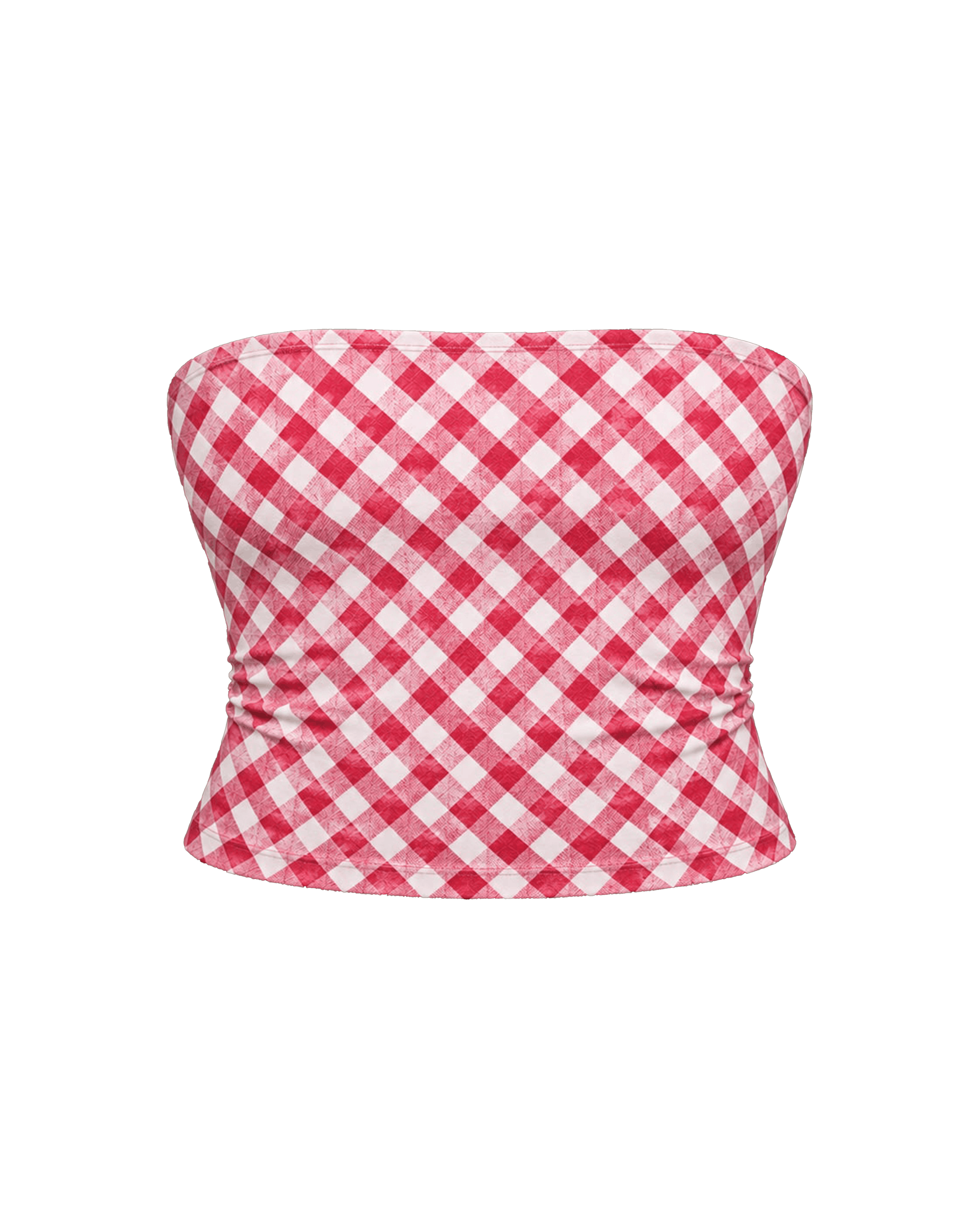 SIGNATURE GINGHAM TUBE TOP