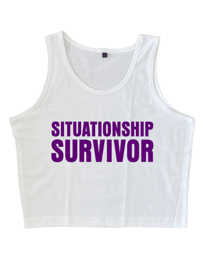 SITUATIONSHIP SURVIVOR WHITE TINY TANK