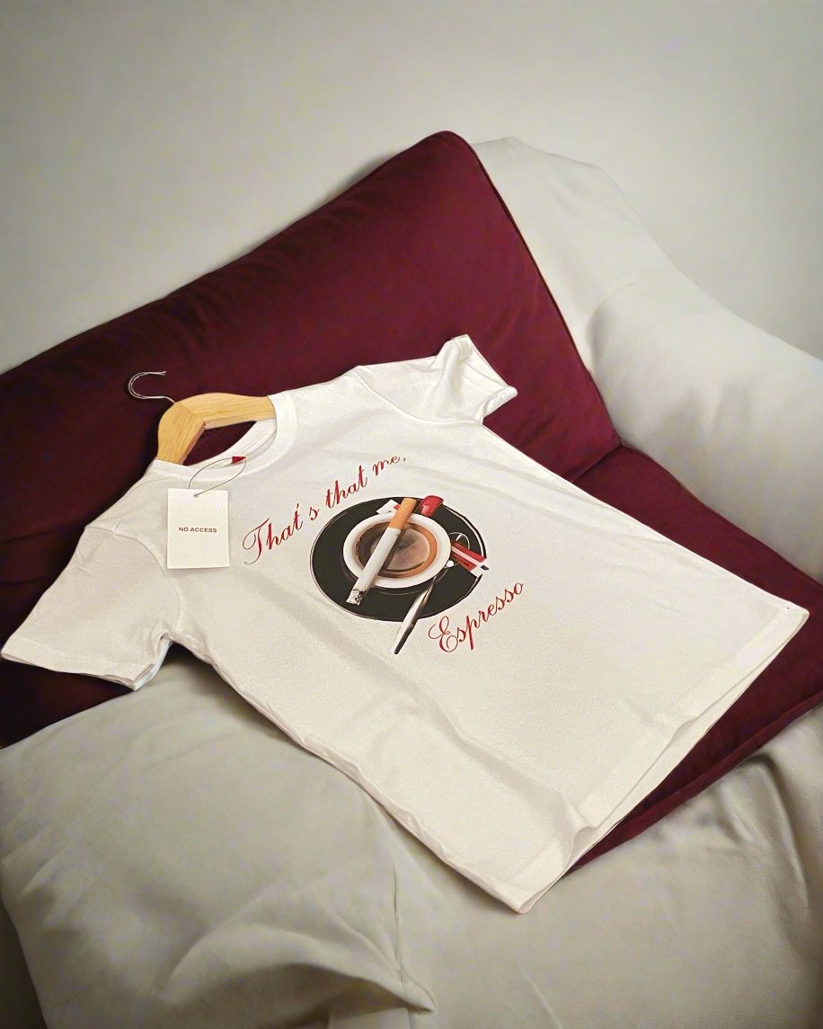 ESPRESSO WHITE BABY TEE