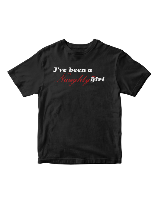 NAUGHTY GIRL BLACK BABY TEE