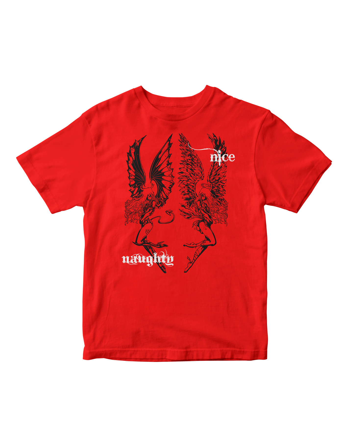 NAUGHTY OR NICE RED BABY TEE